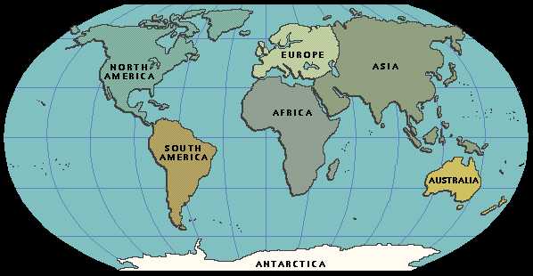 World Map South America